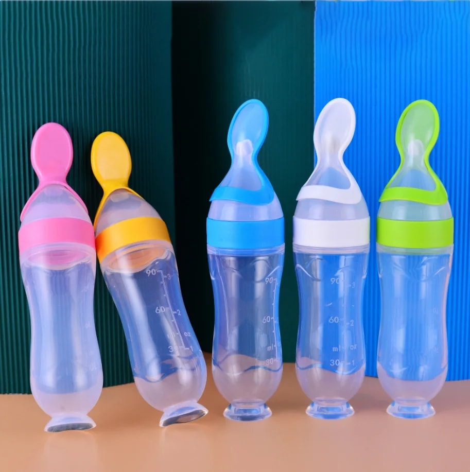 Picture of Baby Silicone Squeeze Spoon Feeder (90ML Bottle)
