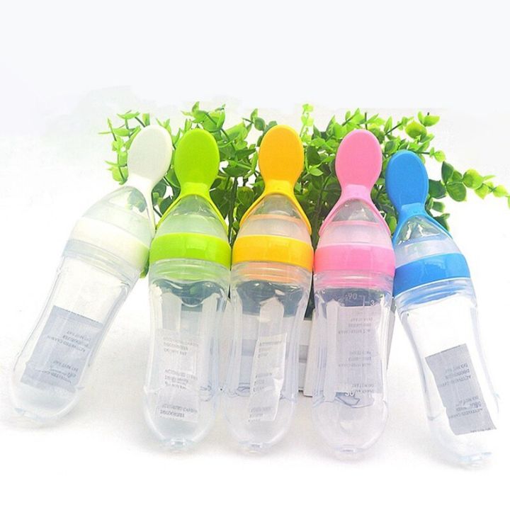 Picture of Baby Silicone Squeeze Spoon Feeder (90ML Bottle)
