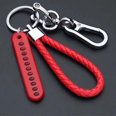 Picture of Pendant keychain Phone Number Bicycle Car Auto Motor Cycle Key Ring Anti-Lost Number Plate Mobile Number Gift for Husband