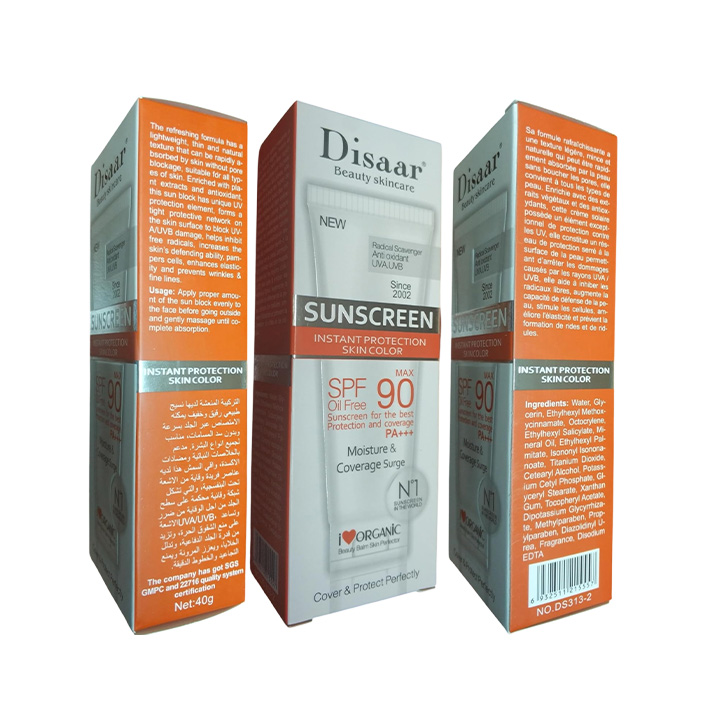 Picture of Disaar SPF90 Oil-Free Sunscreen Cream 40g | Instant Protection UVA UVB Foundation PA+++