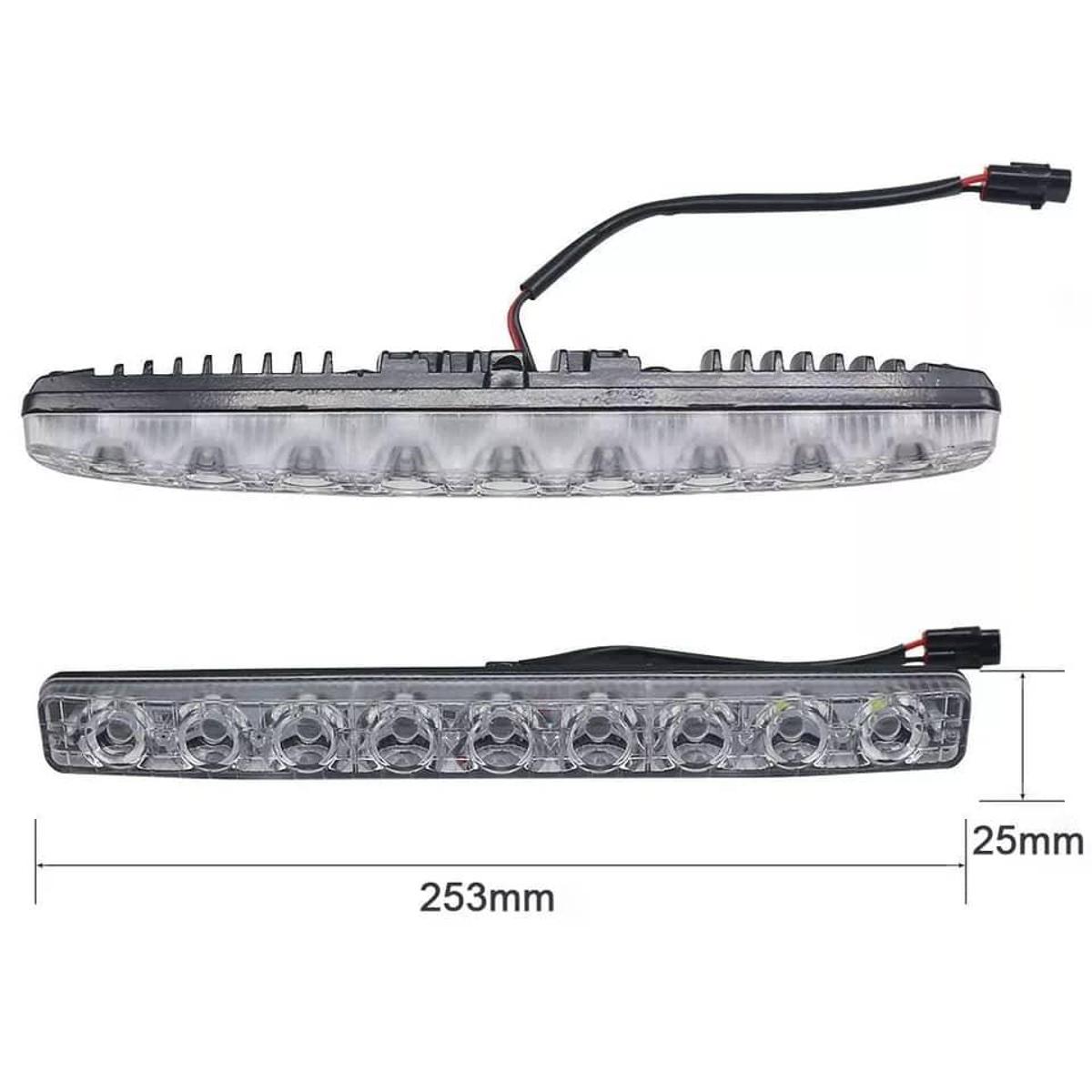 Picture of New car 2pcs dual color 18w DRL LED Work Light white  12v daytime running light turn light - 9*2 ( 18 led)