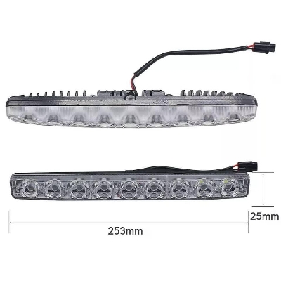 Picture of New car 2pcs dual color 18w DRL LED Work Light white  12v daytime running light turn light - 9*2 ( 18 led)