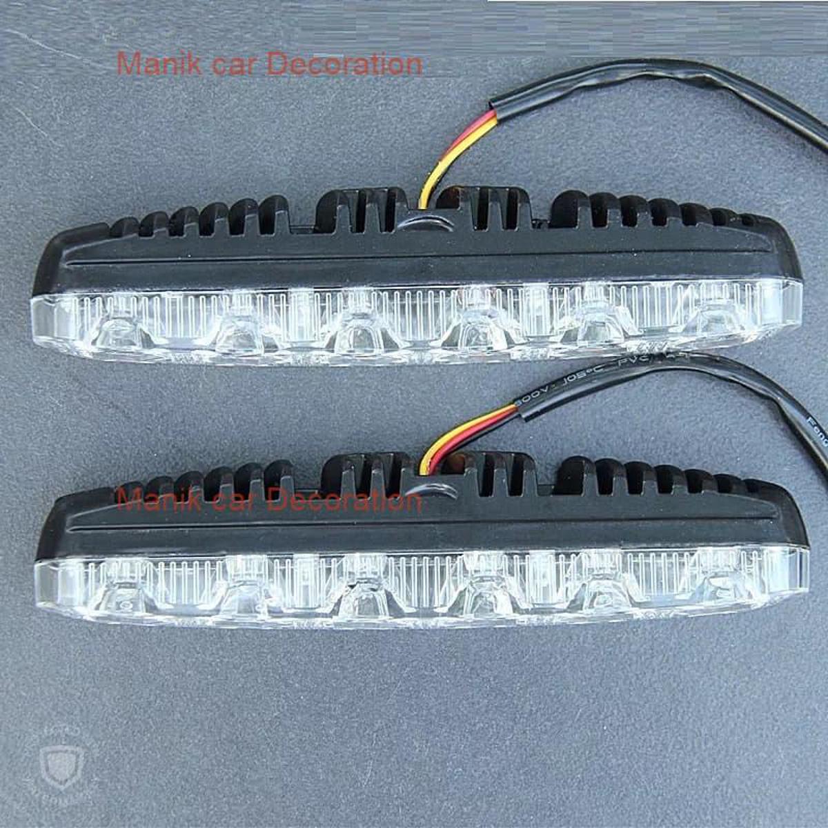 Picture of New car 2pcs dual color 18w DRL LED Work Light white  12v daytime running light turn light