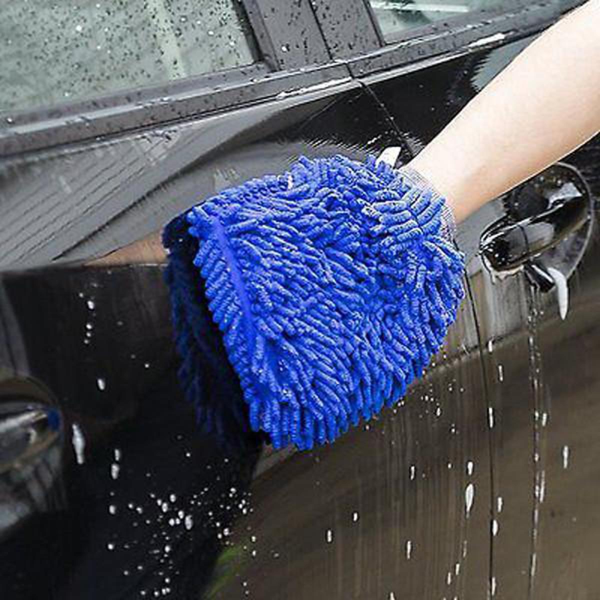 Picture of Microfiber Car Washing Gloves - Blue