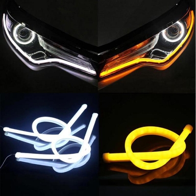Picture of 2019 New LED Car Styling DRL Flexible Tube Strip Daytime Running Lamp - Yellow