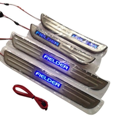 Picture of High quality stainless steel LED light toyota Fielder door sill  Plate Welcome Pedal 4pcs- Blue (Fielder- 2012/2013/2014/2015/2016/ 2017/2018)