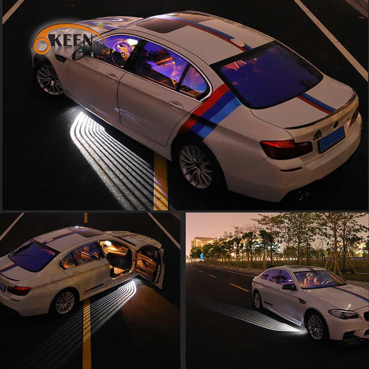 Picture of Car Angel Wings LED Welcome Lights Car Door Courtesy Projector Light  12V White Adjustable Two Effects For All Cars