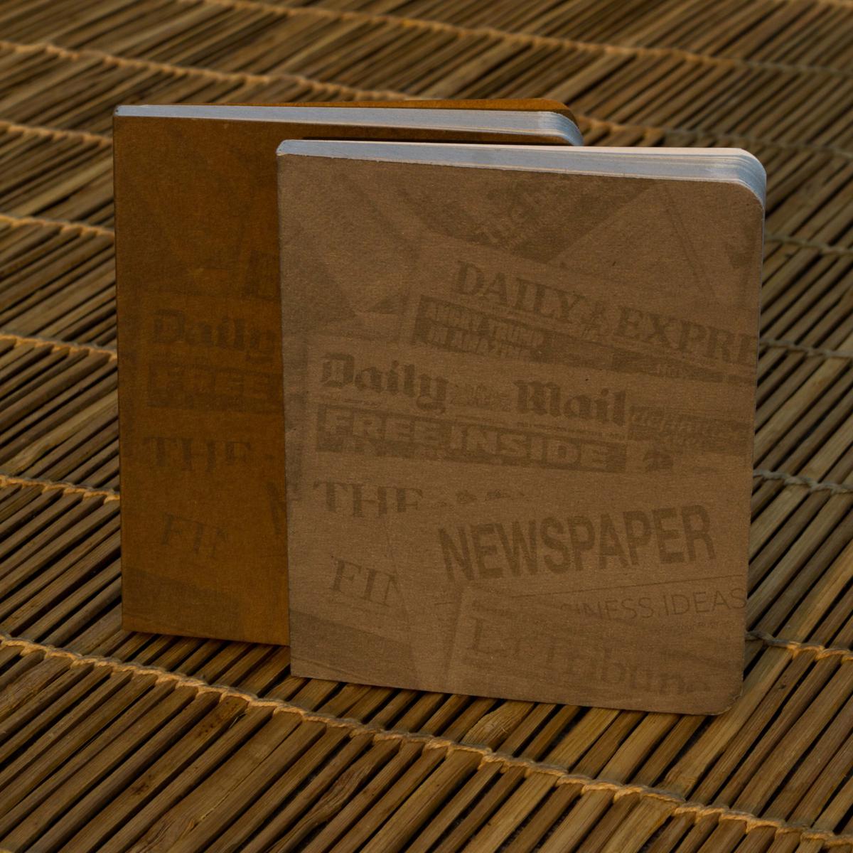 Picture of News Cover Brown & Grey Workbook Notebook (SN20201126) 2-Pack