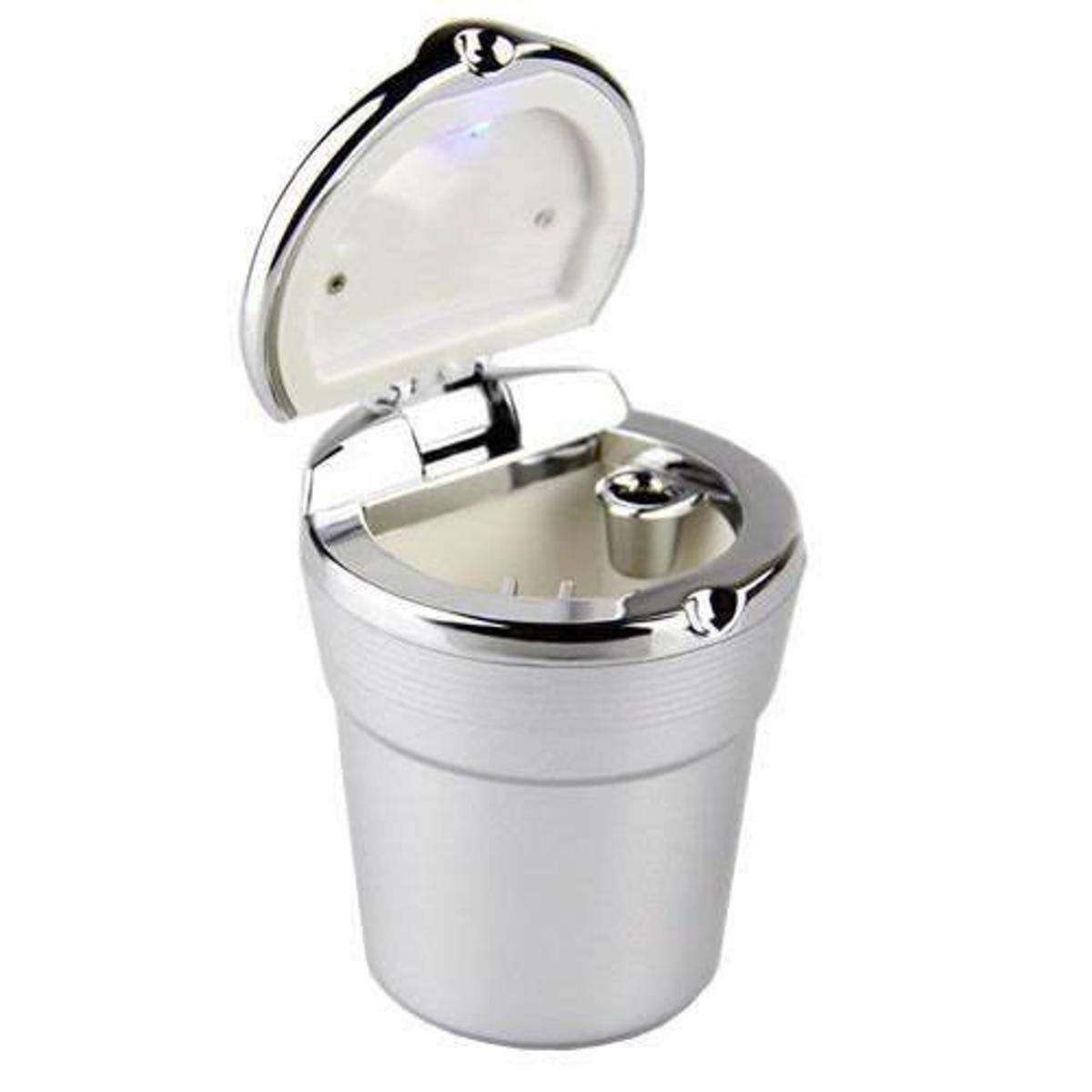 Picture of Car Vehicle LED Light Lamp Ashtray - Silver