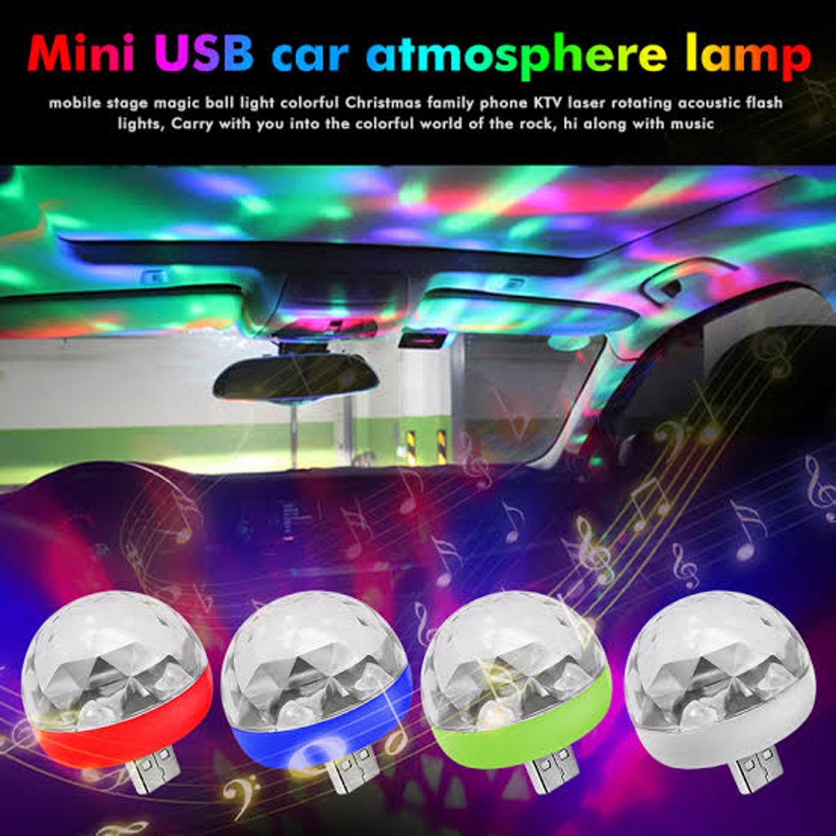 Picture of Mini USB LED Disco Stage Light Portable Family Party Magic Ball Colorful Light Bar Club Stage Effect Lamp for Mobile Phone