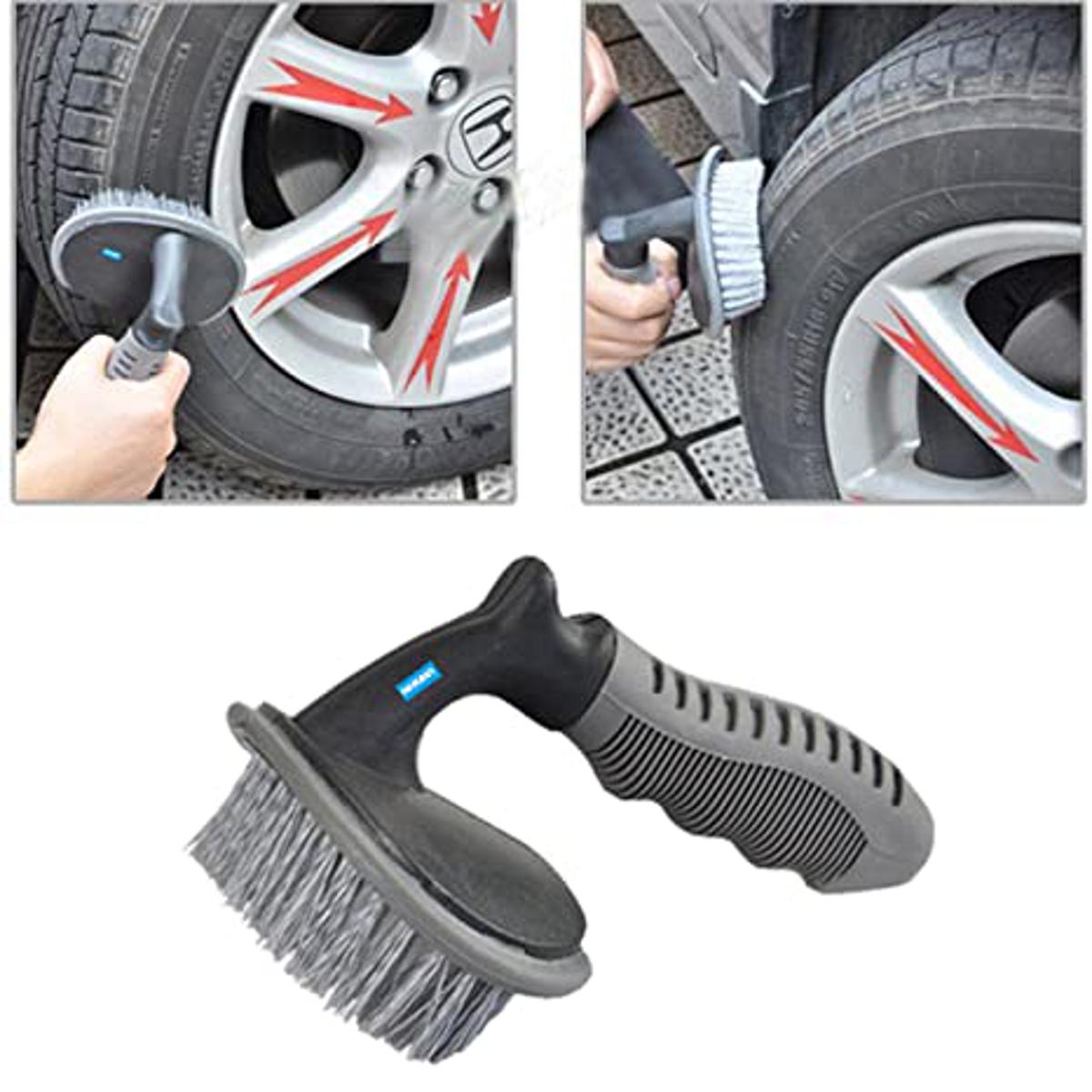 Picture of Car Tire Cleaning Brush T-Shaped Vehicle Wheel Hub Wash Brush - Gray