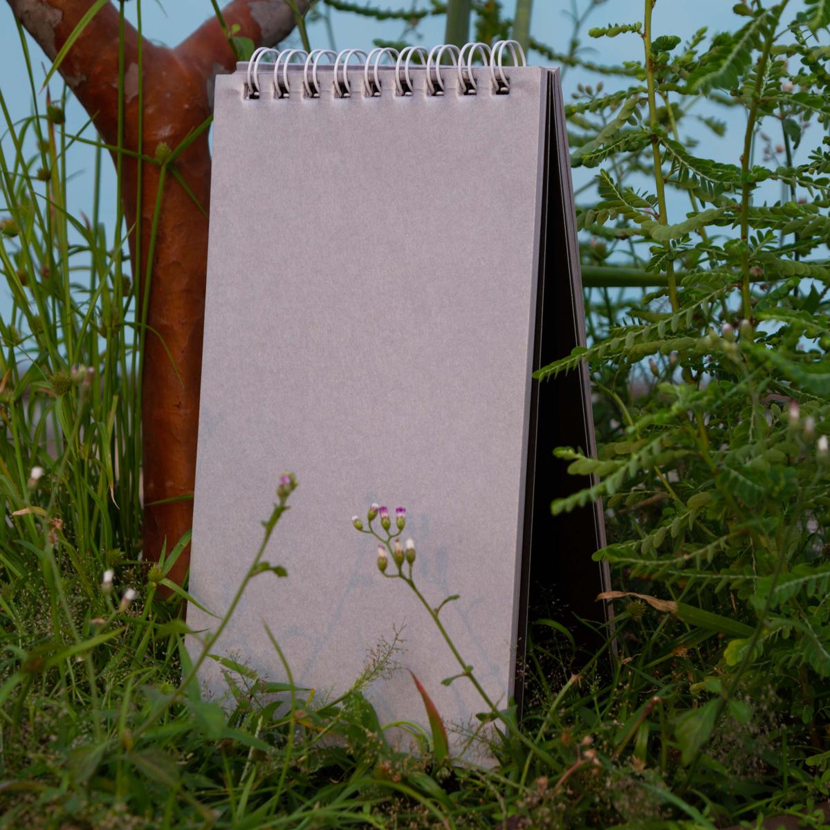 Picture of Silver Coated Paper Black Spiral Studio Series Notebook