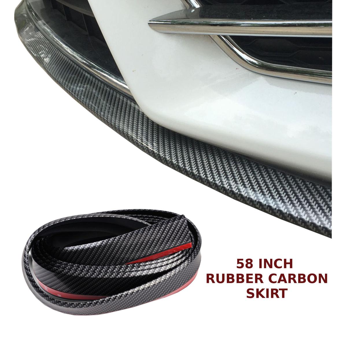 Picture of 58 CARBON FRONT BUMPER SPOILER LIP SKIRT PROTECTOR RUBBER SPLITTER GUARD VXL1