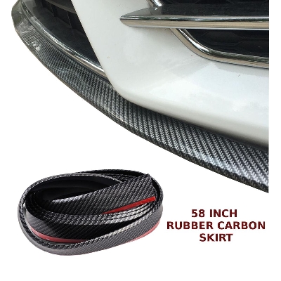 Picture of 58 CARBON FRONT BUMPER SPOILER LIP SKIRT PROTECTOR RUBBER SPLITTER GUARD VXL1
