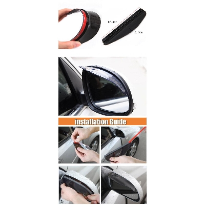 Picture of 2pcs/lot Car Door Side Rear View Wing Mirror Rain Visor Board Snow Guard Weather Shield Sun Shade Cover Rearview Universal Accessories