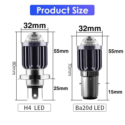 Picture of 1 pcs H4Motorcycle Led Headlights 6000k