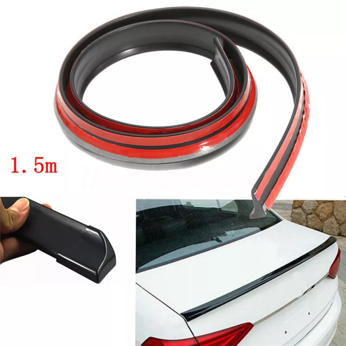 Picture of Universal New Black 1.5m Length Car Rear Roof Trunk Spoiler Wing Lip Sticker Kit