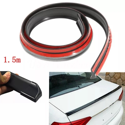 Picture of Universal New Black 1.5m Length Car Rear Roof Trunk Spoiler Wing Lip Sticker Kit