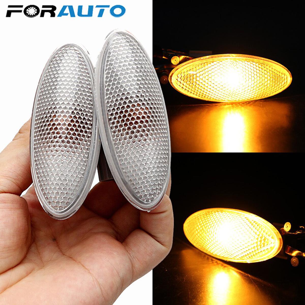 Picture of car turn signal side lights