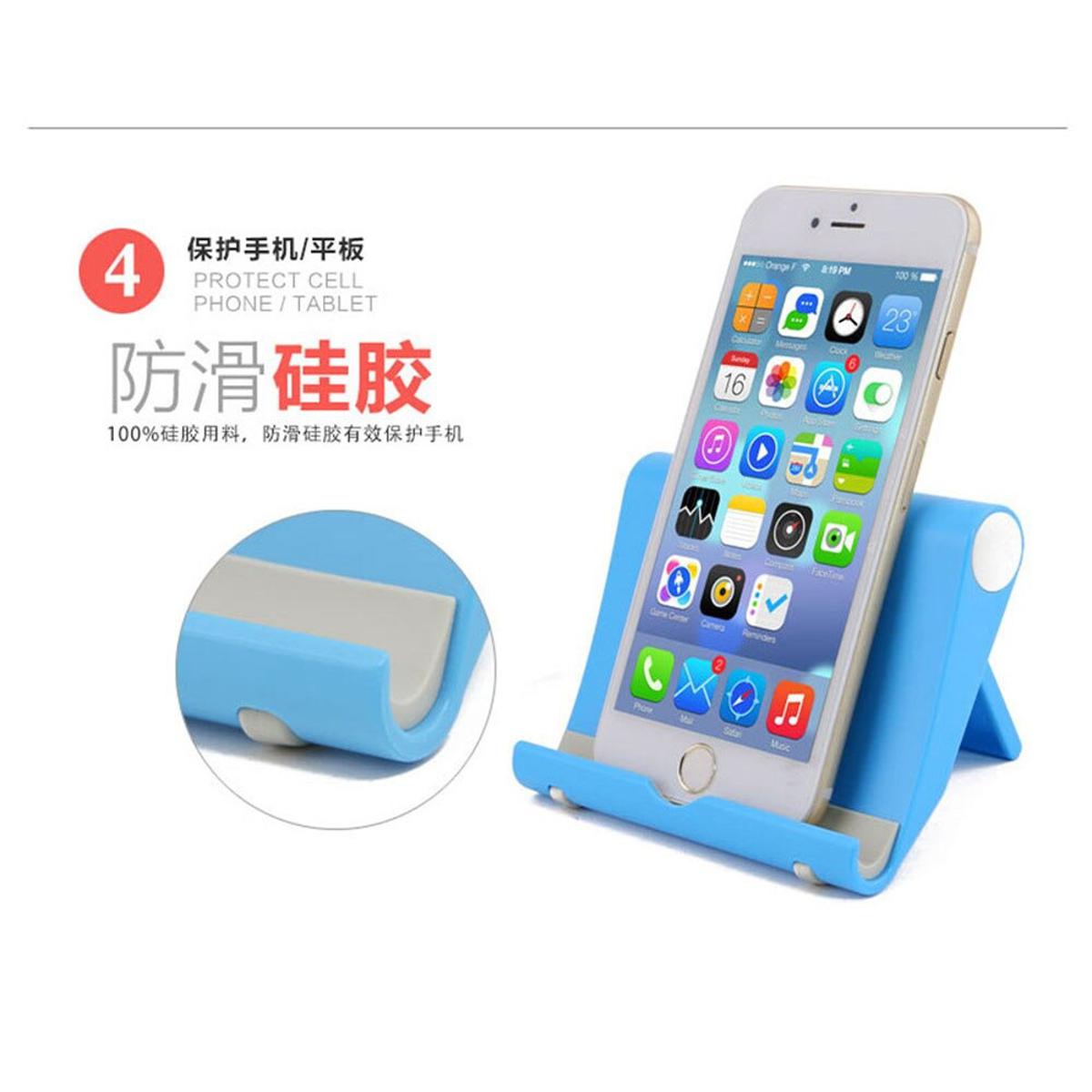 Picture of holders for phone on the table mini support blue pink plastic mobile accessories