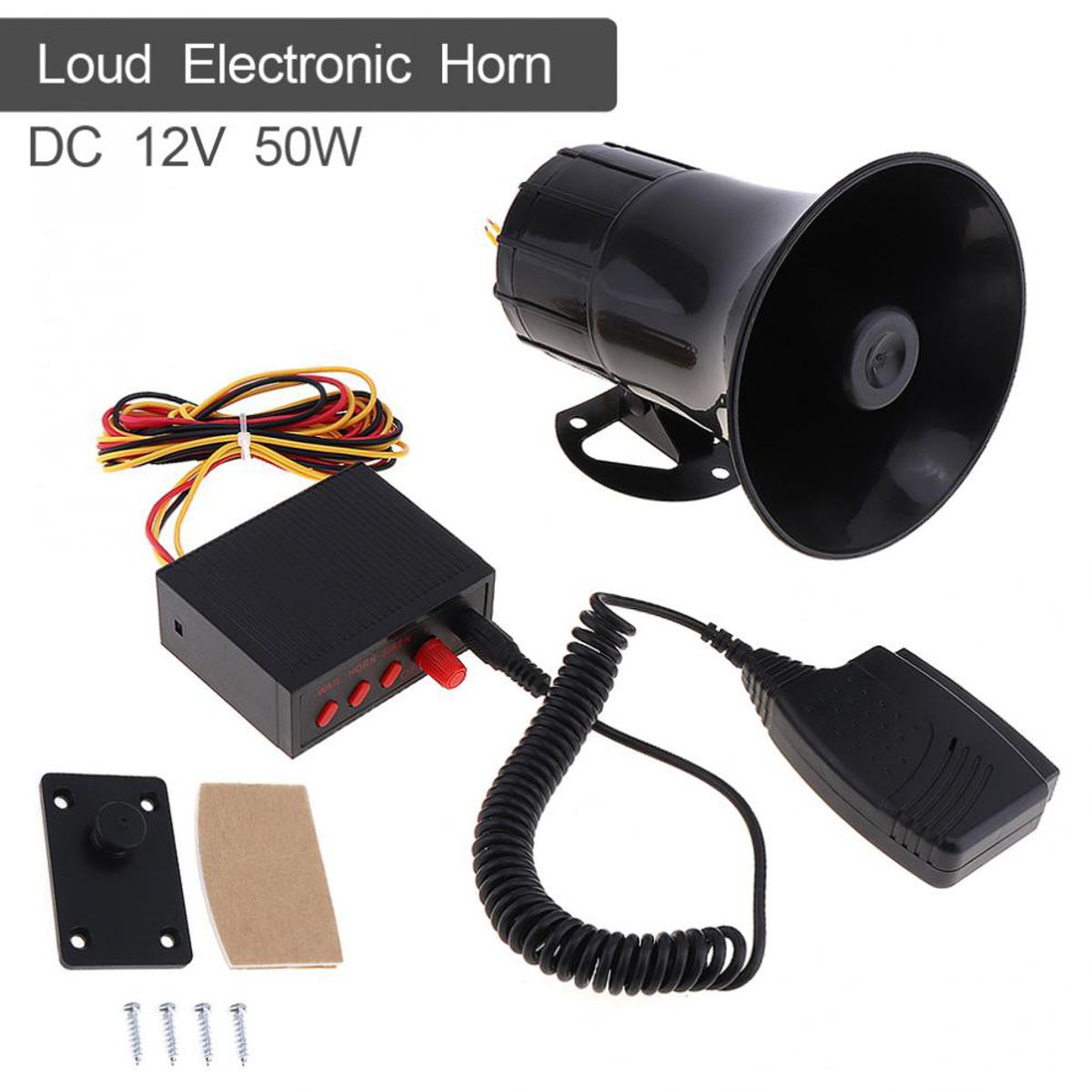 Picture of 50W 12V 3 Sound Car Electronic Warning Siren