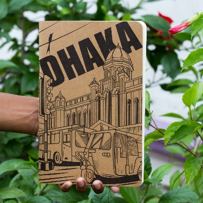 Picture of Dhaka (Line) Kraft & White Cover Notebook (SN202309382) 2-Pack