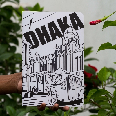 Picture of Dhaka (Line) White Cover Notebook (SN202309382)