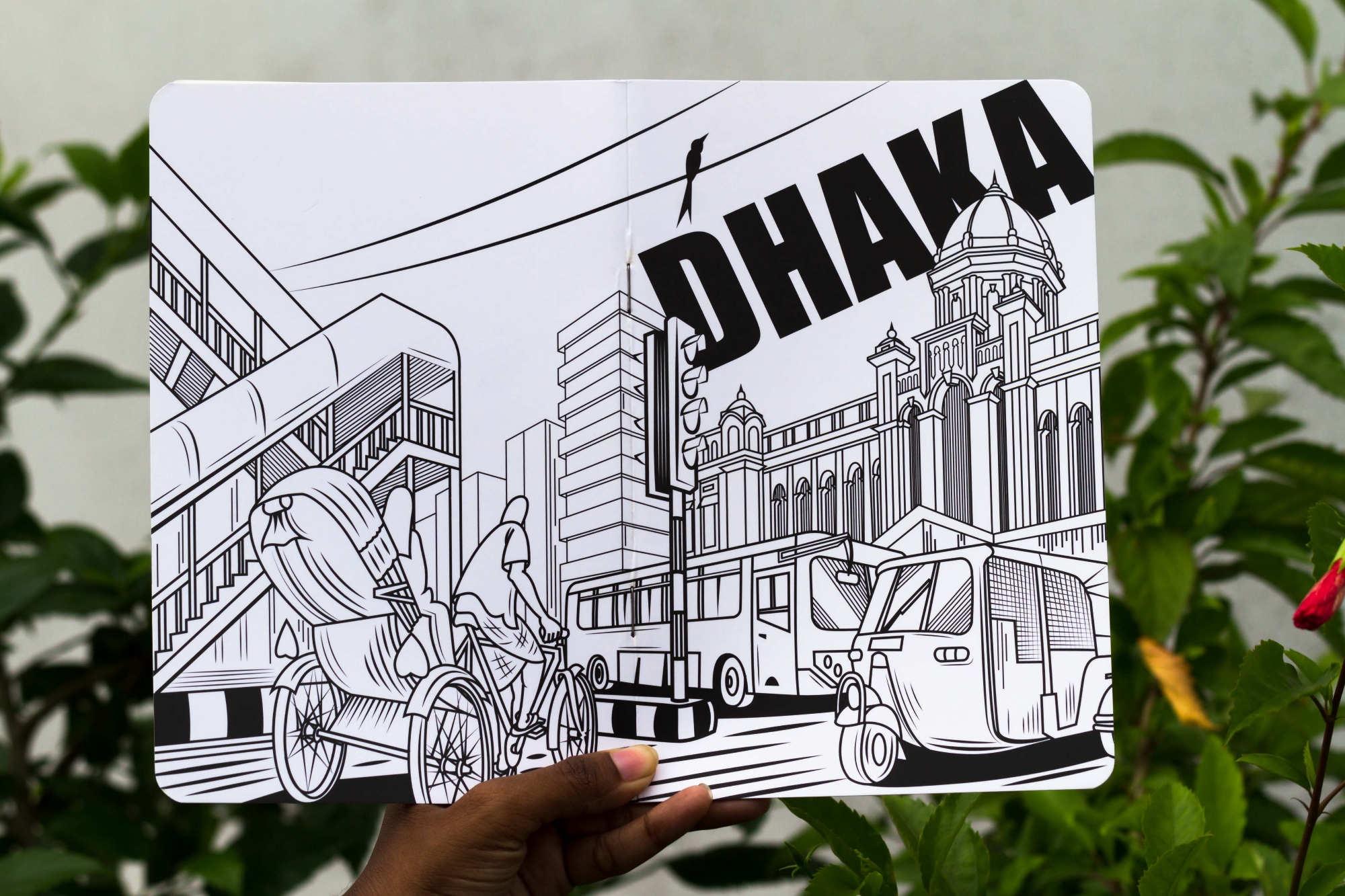 Picture of Dhaka (Line) White Cover Notebook (SN202309382)