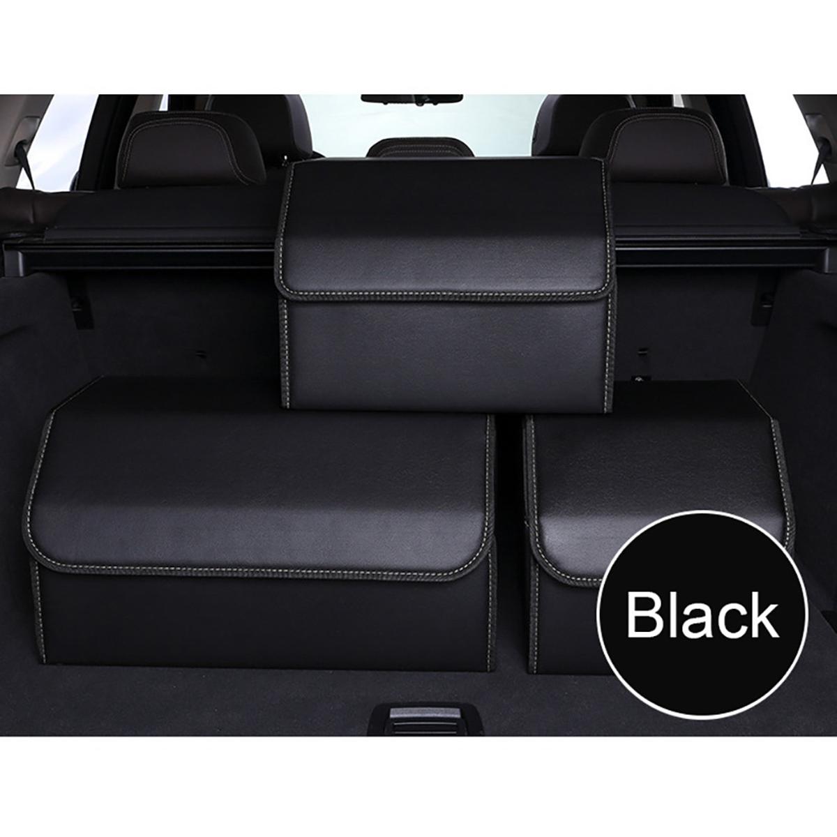 Picture of Universal Car LOGO Leather Trunk Organizer Box Storage Bag for Audi for Bmw Folding Trunk Bags