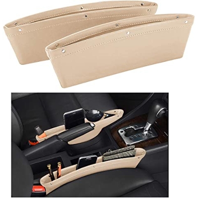 Picture of Car Seat Storage Bag Box Organizer Caddy Catcher Space Store Leak-Proof Stowing Tidying Gap Slit Pocket For Phone Books Wallet