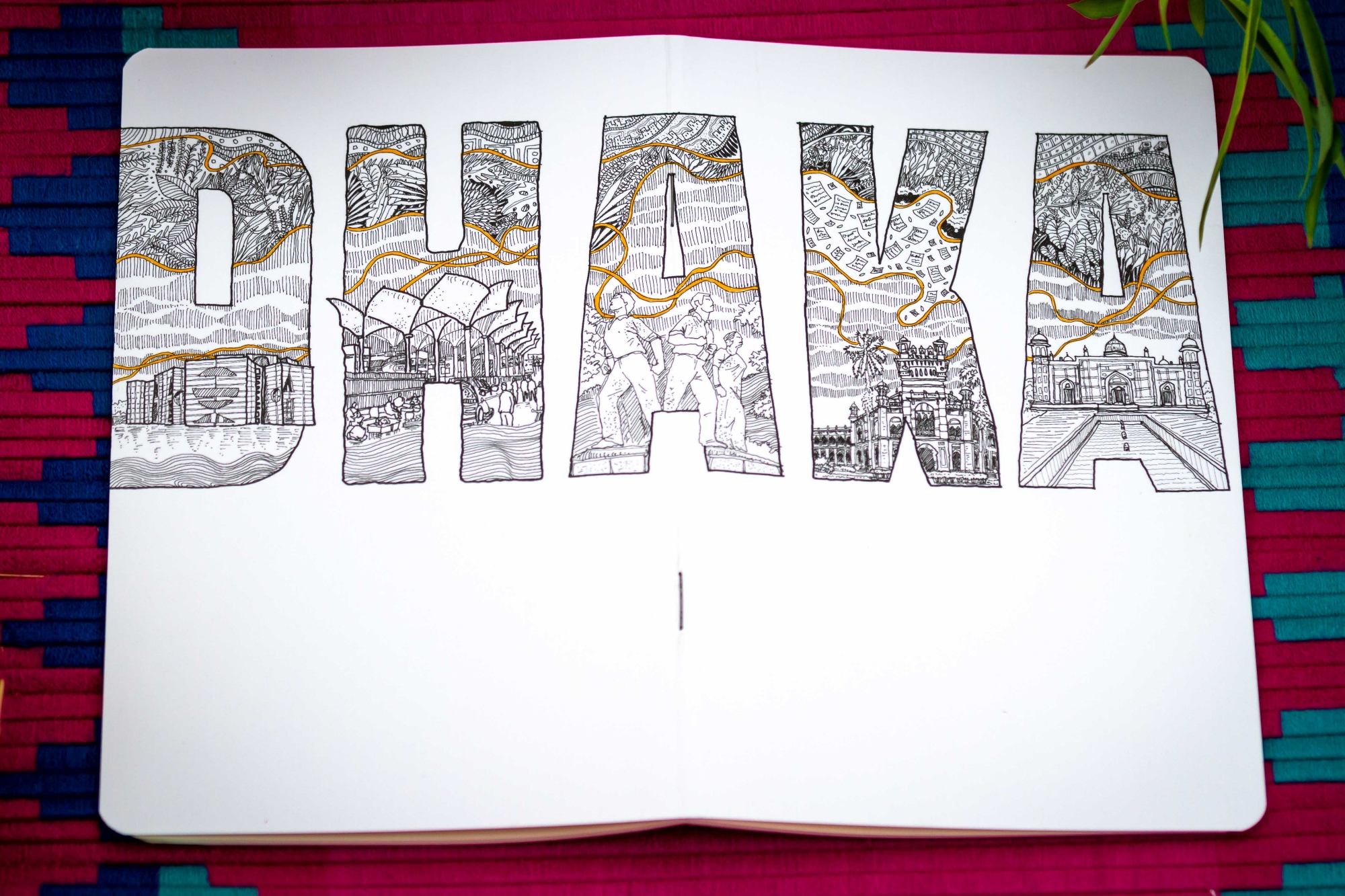 Picture of Dhaka (Red Line) Notebook (SN202404387)