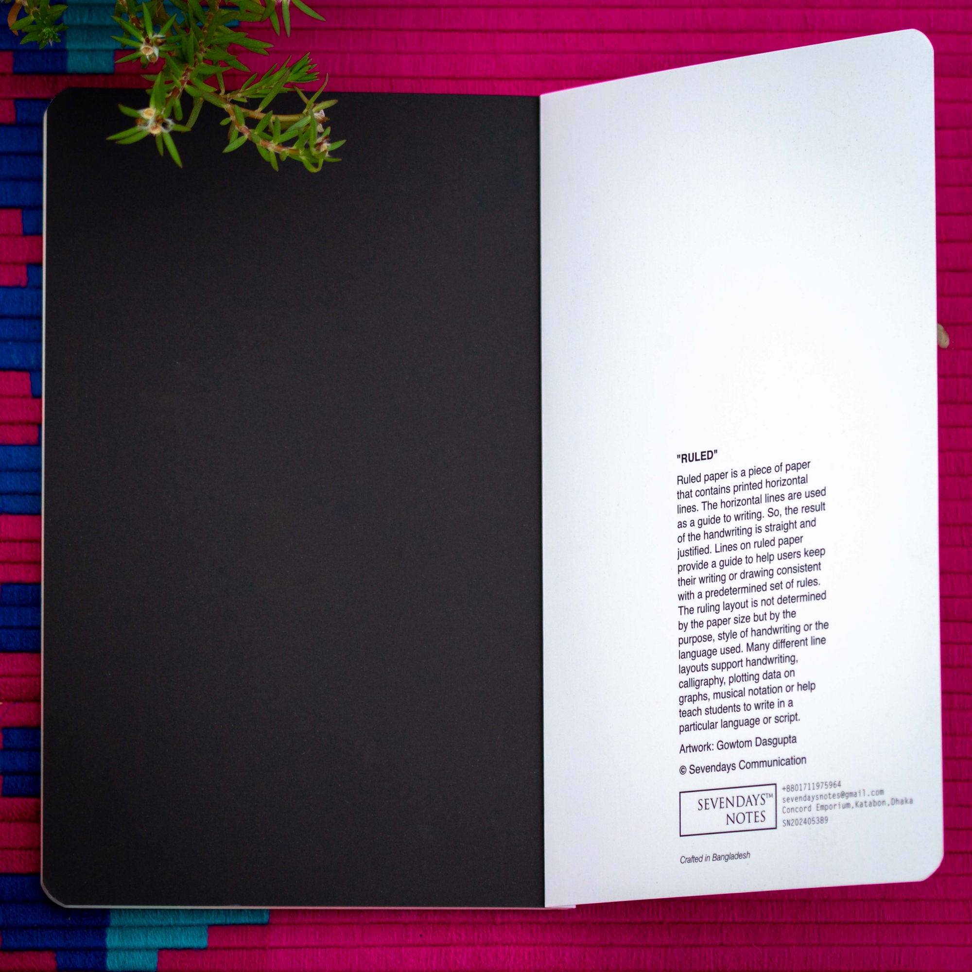 Picture of Ruled Rekhakito Black & White Lined Notebook (SN202405389) 2-Pack