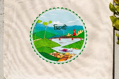Picture of Sevendays Sylhet (Round) Canvas Tote Bag