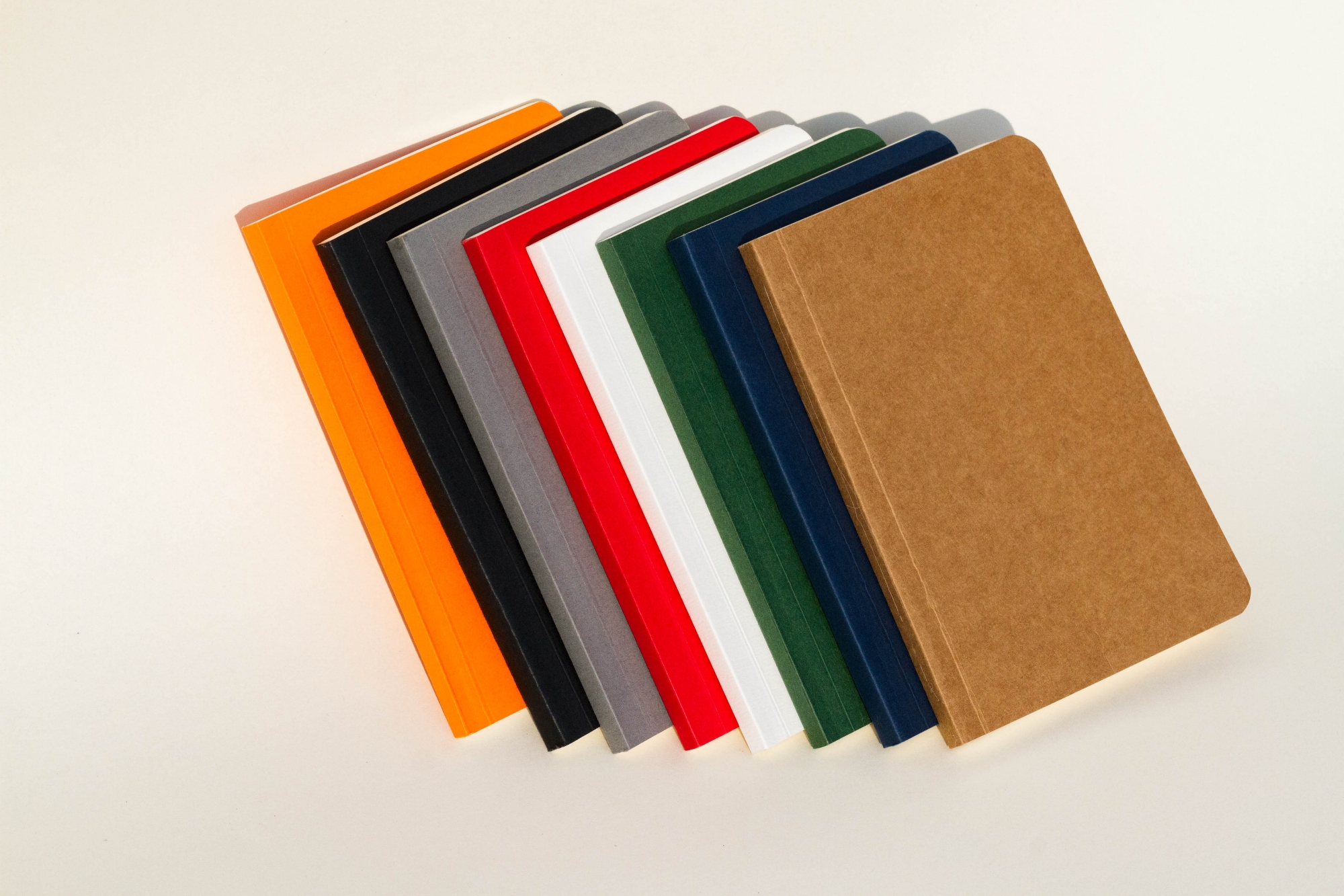 Picture of Pocket Book Black, Blue, Grey, Kraft, Green, Orange, Red & White Notebook 8-Pack