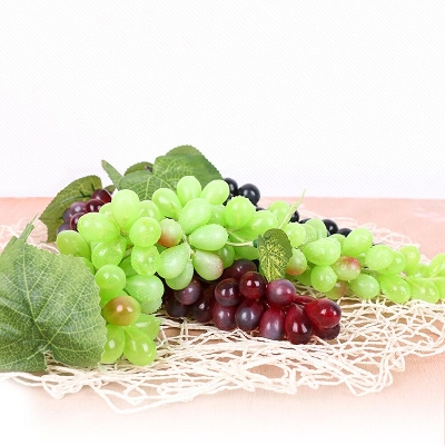 Picture of 1pcs Artificial Grape Bunch Fruit Artificial Grape DIY Plastic Fake Fruit Christmas Home Wedding Decoration Simulation Fruit