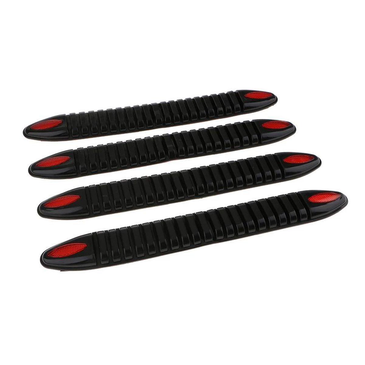 Picture of 4Pcs Car Front Rear Bumper Protector Corner Guard Scratch Sticker Pad black&Whit.
