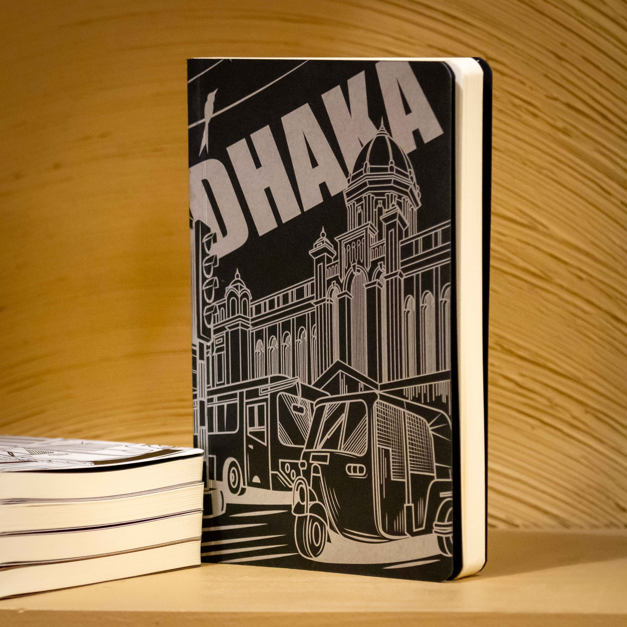 Picture of Work Size Dhaka (Line) Black Cover Notebook (SN202309382)