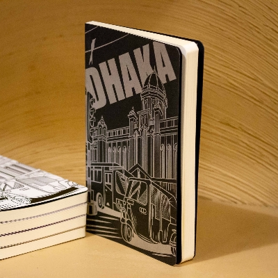 Picture of Work Size Dhaka (Line) Black Cover Notebook (SN202309382)