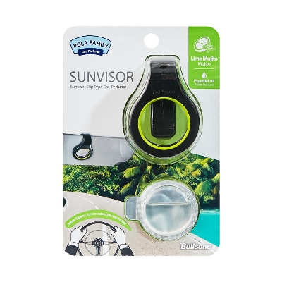 Picture of Bullsone Pola Family Natural Car Air Freshener, Luxury Car Perfume, Sun Visor Type - Lime Mojito Scent