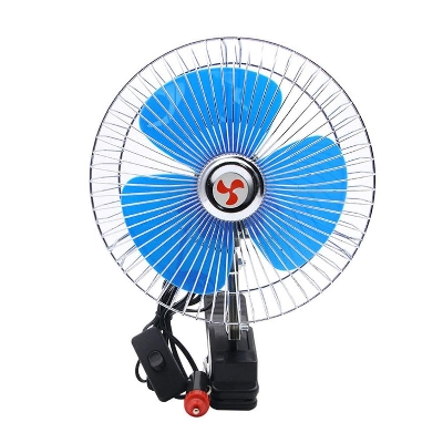 Picture of 12V Clip-On Car Fan Portable Mini Vehicle Dashboard 8 Inch