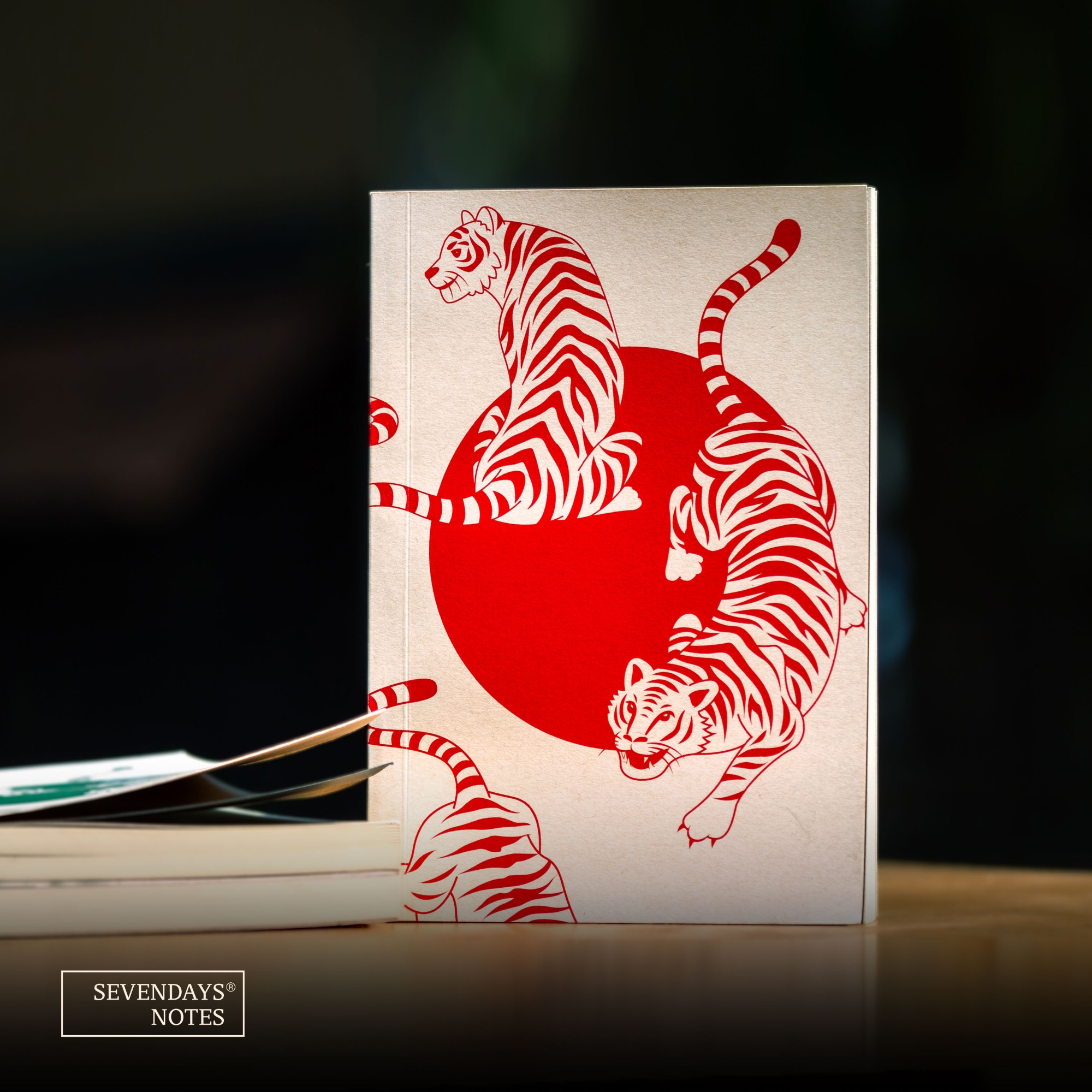 Picture of Tiger (Red, Orange & Green) Notebook (SN202502006) 3-Pack