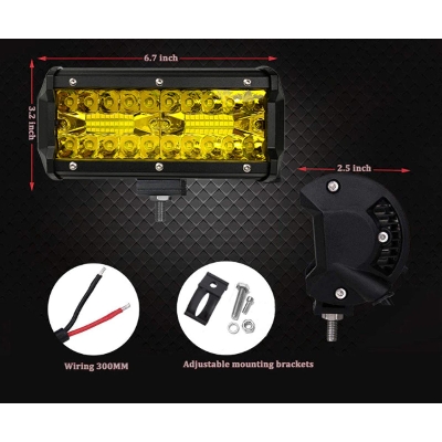 Picture of car Fog light Triple Row Offroad Light Bar yellow led heavy Fog light- 2pcs( winter special)