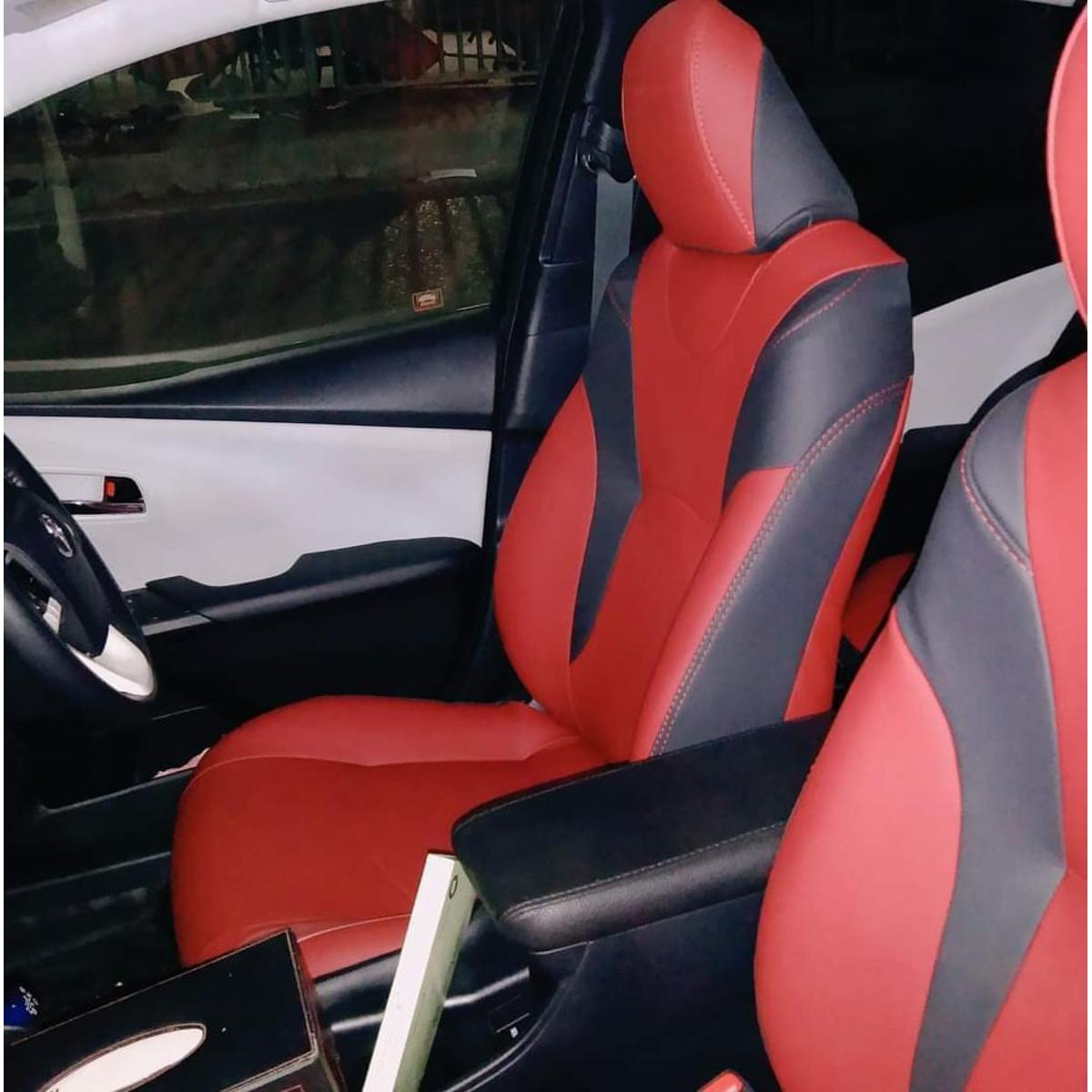 Picture of Car Seat Cover Universal Japanese and Korean Synthetic Leather (Seat to Seat Fitting Video)