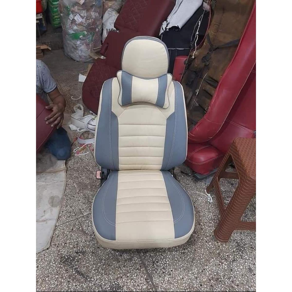 Picture of Car Seat Cover Universal Japanese and Korean Synthetic Leather (Seat to Seat Fitting Video)