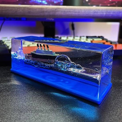 Picture of Car Interior Dashboard Decoration, Titanic Wave Cruise Ship, Liquid Wave Cruise Ship Decoration, Nautical Showpiece for Show Piece for Home Decor, Car Dashboard , Living Room, Office