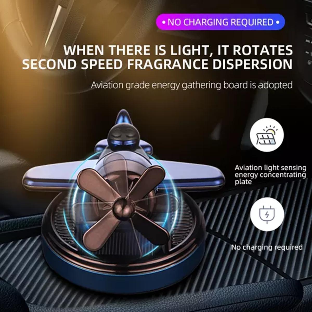 Picture of Aircraft Styling Car Air Freshener Solar Rotating Custom Car Air Freshener