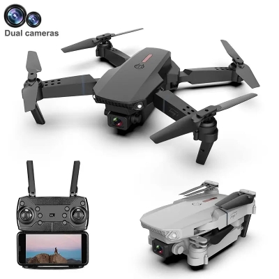 Picture of E88 Pro Drone With Wide Angle HD 4K Dual Camera Height Hold Wifi RC 100 Meters Foldable Quadcopter Dron Toys