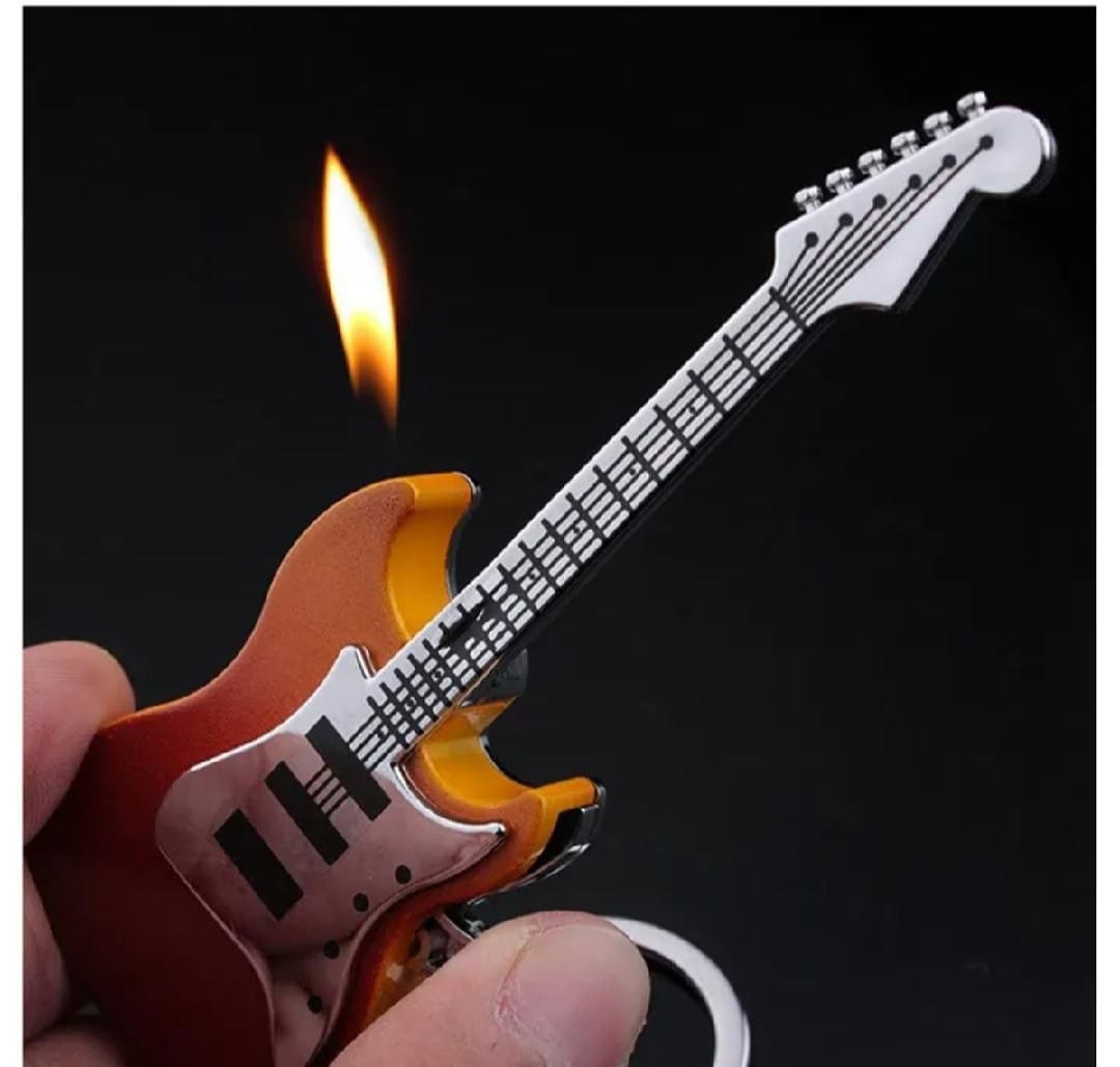 Picture of Lighters Butane Gas Refillable Guitar Shaped Lighter Keychain Creative Lighter Portable Collectibles Picture of Lighters Butane Gas Refillable Guitar Shaped Lighter Keychain Creative Lighter Portable Collectibles