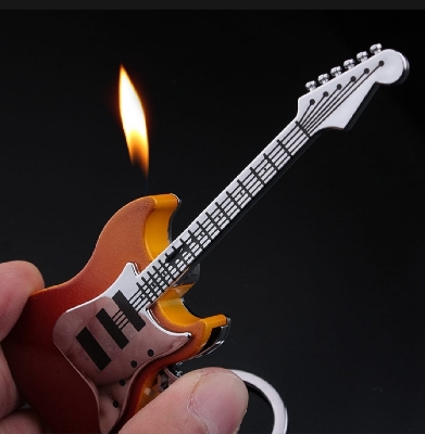 Picture of Lighters Butane Gas Refillable Guitar Shaped Lighter Keychain Creative Lighter Portable Collectibles Picture of Lighters Butane Gas Refillable Guitar Shaped Lighter Keychain Creative Lighter Portable Collectibles