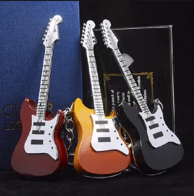 Picture of Lighters Butane Gas Refillable Guitar Shaped Lighter Keychain Creative Lighter Portable Collectibles Picture of Lighters Butane Gas Refillable Guitar Shaped Lighter Keychain Creative Lighter Portable Collectibles